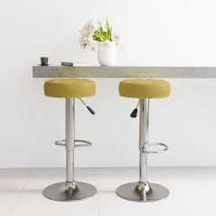 vidaXL Barhocker 2 Stk. Grün Stoff