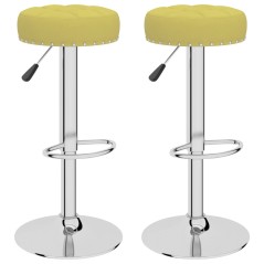 vidaXL Barhocker 2 Stk. Grün Stoff
