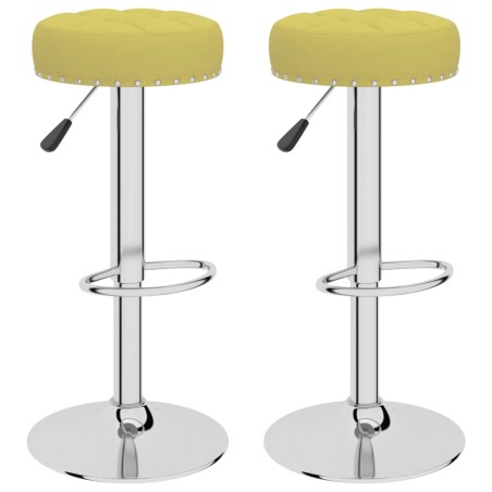 vidaXL Barhocker 2 Stk. Grün Stoff