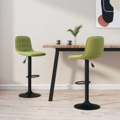 vidaXL Barhocker 2 Stk. Hellgrün Samt 