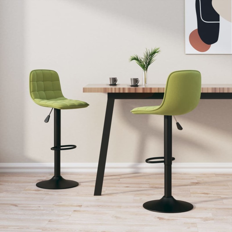 vidaXL Barhocker 2 Stk. Hellgrün Samt vidaXL Barhocker 2 Stk. Hellgrün Samt