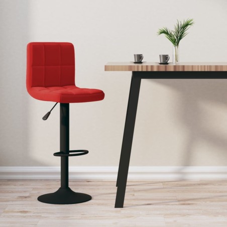 vidaXL Barhocker Weinrot Samt 