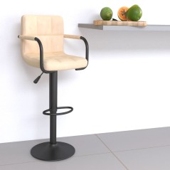 vidaXL Barhocker Creme Samt 