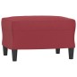 vidaXL Sessel mit Hocker Weinrot 60 cm Kunstleder vidaXL Sessel mit Hocker Weinrot 60 cm Kunstleder