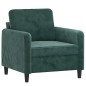 vidaXL Sessel mit Hocker Dunkelgrün 60 cm Samt vidaXL Sessel mit Hocker Dunkelgrün 60 cm Samt