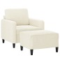 vidaXL Sessel mit Hocker Creme 60 cm Samt vidaXL Sessel mit Hocker Creme 60 cm Samt
