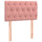vidaXL Boxspringbett mit Matratze Rosa 80x200 cm Samt