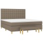 vidaXL Boxspringbett mit Matratze Taupe 180x200 cm Stoff vidaXL Boxspringbett mit Matratze Taupe 180x200 cm Stoff