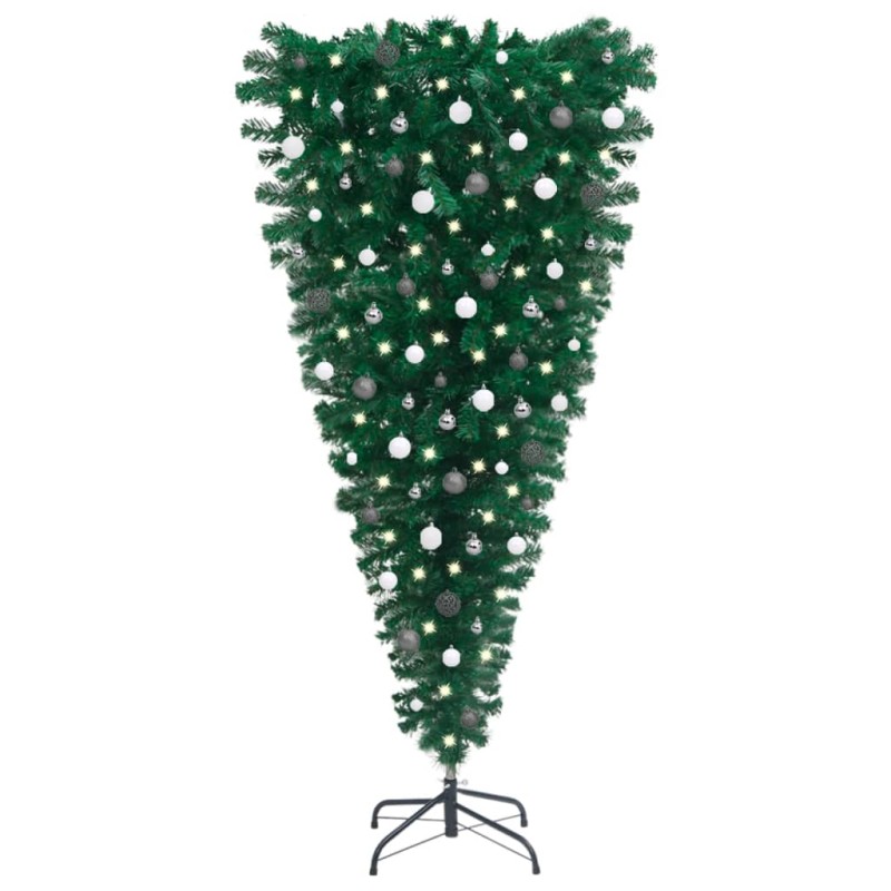 Künstlicher Weihnachtsbaum Kopfüber LEDs & Kugeln 180 cm Künstlicher Weihnachtsbaum Kopfüber LEDs & Kugeln 180 cm