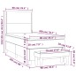 vidaXL Boxspringbett mit Matratze Dunkelgrün 90x200 cm Samt vidaXL Boxspringbett mit Matratze Dunkelgrün 90x200 cm Samt