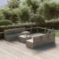 vidaXL 7-tlg. Garten-Lounge-Set mit Kissen Grau Poly Rattan vidaXL 7-tlg. Garten-Lounge-Set mit Kissen Grau Poly Rattan