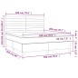 vidaXL Boxspringbett mit Matratze Taupe 180x200 cm Stoff vidaXL Boxspringbett mit Matratze Taupe 180x200 cm Stoff