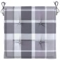 vidaXL Gartenstuhl-Kissen 2 Stk. Grau Karomuster 50x50x3 cm