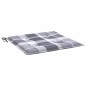 vidaXL Gartenstuhl-Kissen 2 Stk. Grau Karomuster 50x50x3 cm