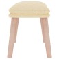 vidaXL Fußhocker Creme 45x29,5x35 cm Stoff vidaXL Fußhocker Creme 45x29,5x35 cm Stoff