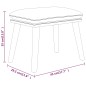 vidaXL Fußhocker Creme 45x29,5x35 cm Stoff vidaXL Fußhocker Creme 45x29,5x35 cm Stoff