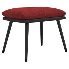 vidaXL Fußhocker Weinrot 45x29,5x35 cm Stoff und Kunstleder