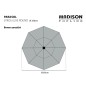Madison Sonnenschirm Syros Luxe 350 cm Rund Ecru Madison Sonnenschirm Syros Luxe 350 cm Rund Ecru