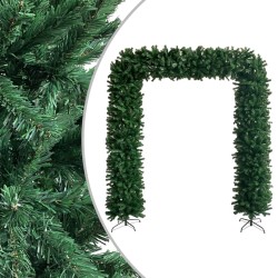 Weihnachtsgirlande mit LEDs & Kugeln Set Grün 240 cm