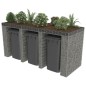 vidaXL Gabionenwand für Mülltonne 270x100x130 cm Verzinkter Stahl vidaXL Gabionenwand für Mülltonne 270x100x130 cm Verzinkter Stahl