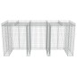 vidaXL Gabionenwand für Mülltonne 270x100x130 cm Verzinkter Stahl vidaXL Gabionenwand für Mülltonne 270x100x130 cm Verzinkter Stahl