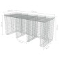 vidaXL Gabionenwand für Mülltonne 270x100x130 cm Verzinkter Stahl vidaXL Gabionenwand für Mülltonne 270x100x130 cm Verzinkter Stahl