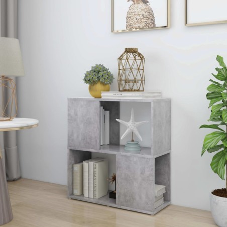 vidaXL Bücherregal Betongrau 60x24x63 cm Holzwerkstoff