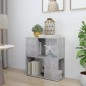vidaXL Bücherregal Betongrau 60x24x63 cm Holzwerkstoff vidaXL Bücherregal Betongrau 60x24x63 cm Holzwerkstoff