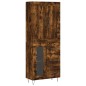 Highboard Räuchereiche 69,5x34x180 cm Holzwerkstoff Highboard Räuchereiche 69,5x34x180 cm Holzwerkstoff