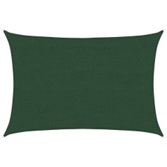 vidaXL Sonnensegel 160 g/m² Dunkelgrün 4x6 m HDPE