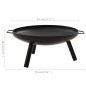 vidaXL Feuerschale 70x59x28 cm Stahl vidaXL Feuerschale 70x59x28 cm Stahl