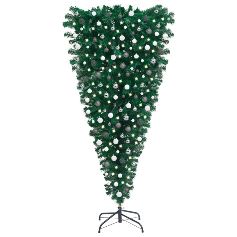 Künstlicher Weihnachtsbaum Kopfüber LEDs & Kugeln 240 cm Künstlicher Weihnachtsbaum Kopfüber LEDs & Kugeln 240 cm