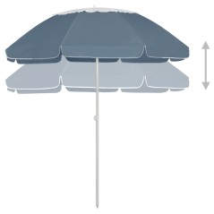 vidaXL Strandschirm Blau 300 cm
