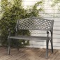 vidaXL Gartenbank 102 cm Aluminiumguss Schwarz vidaXL Gartenbank 102 cm Aluminiumguss Schwarz