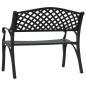 vidaXL Gartenbank 102 cm Aluminiumguss Schwarz vidaXL Gartenbank 102 cm Aluminiumguss Schwarz