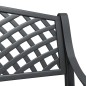 vidaXL Gartenbank 102 cm Aluminiumguss Schwarz vidaXL Gartenbank 102 cm Aluminiumguss Schwarz