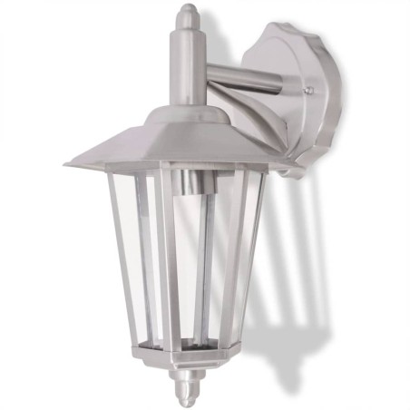 vidaXL Außenwandlampe Laterne Hängend Edelstahl