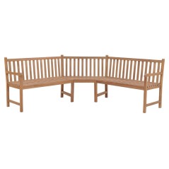 vidaXL Garten-Eckbank 202x202x90 cm Massivholz Teak