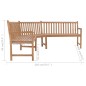vidaXL Garten-Eckbank 202x202x90 cm Massivholz Teak vidaXL Garten-Eckbank 202x202x90 cm Massivholz Teak