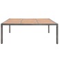 vidaXL Gartentisch Grau 200x200x74 cm Poly Rattan und Akazienholz vidaXL Gartentisch Grau 200x200x74 cm Poly Rattan und Akazienholz