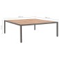 vidaXL Gartentisch Grau 200x200x74 cm Poly Rattan und Akazienholz vidaXL Gartentisch Grau 200x200x74 cm Poly Rattan und Akazienholz