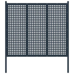 vidaXL Gartenzaun Stahl 177×200 cm Anthrazit