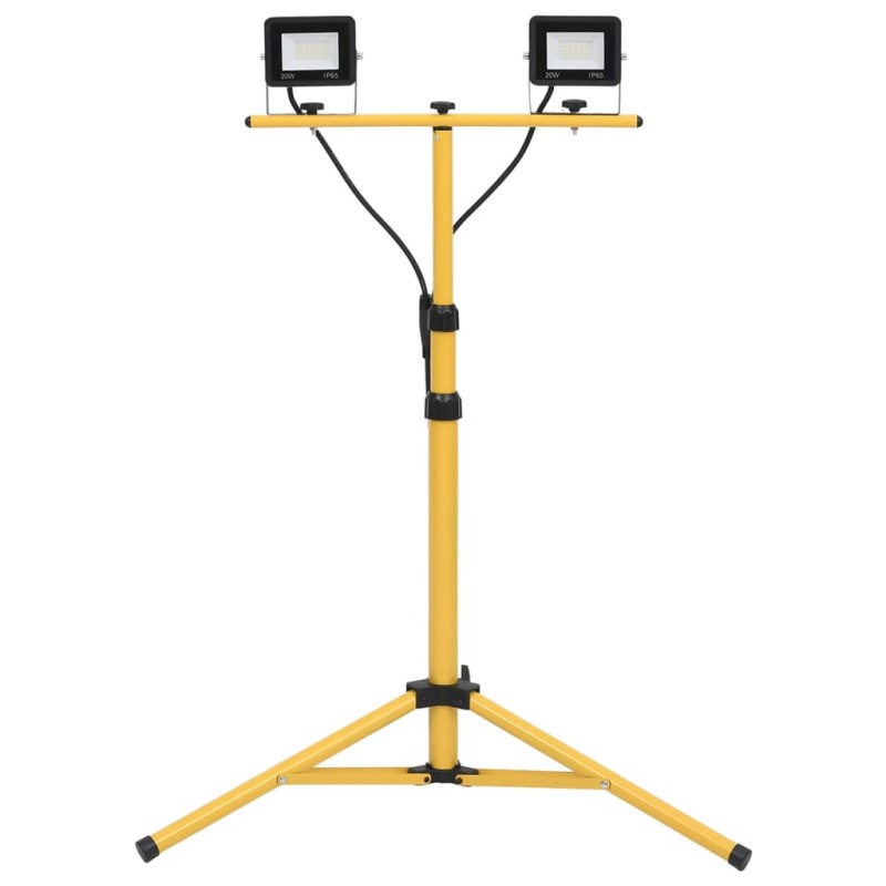 vidaXL LED-Fluter mit Stativ 2x20 W Kaltweiß vidaXL LED-Fluter mit Stativ 2x20 W Kaltweiß