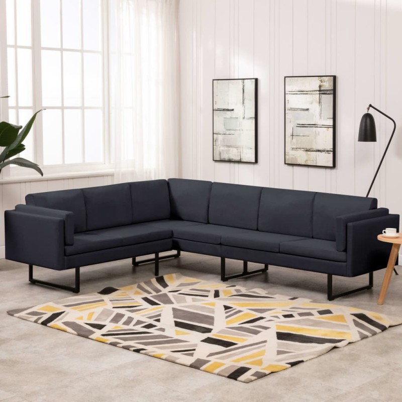 vidaXL Ecksofa Dunkelgrau Stoff vidaXL Ecksofa Dunkelgrau Stoff