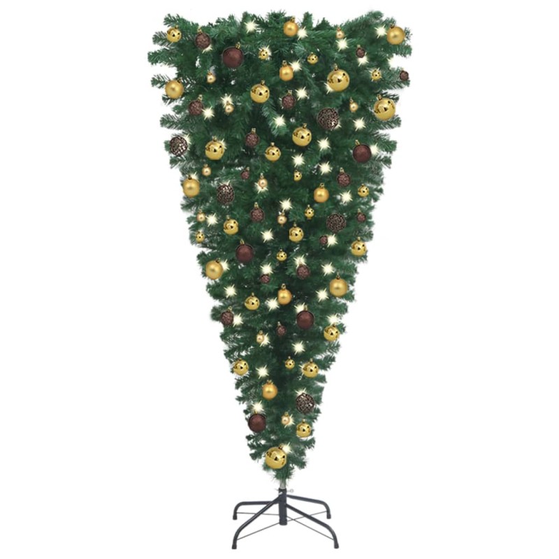 Künstlicher Weihnachtsbaum Kopfüber mit LEDs & Kugeln 180 cm Künstlicher Weihnachtsbaum Kopfüber mit LEDs & Kugeln 180 cm