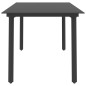 vidaXL Garten-Esstisch Schwarz 190x90x74 cm Stahl und Glas vidaXL Garten-Esstisch Schwarz 190x90x74 cm Stahl und Glas