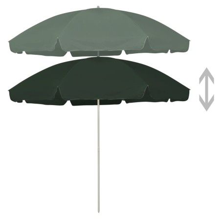 vidaXL Strandschirm Grün 300 cm