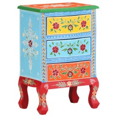 vidaXL Nachttisch Handbemalt 40x30x60 cm Mango Massivholz 