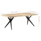 vidaXL Esstisch 200x90x76 cm Raues Mangoholz vidaXL Esstisch 200x90x76 cm Raues Mangoholz