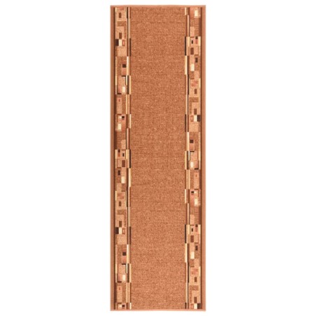vidaXL Teppichläufer Braun 67x250 cm Rutschfest
